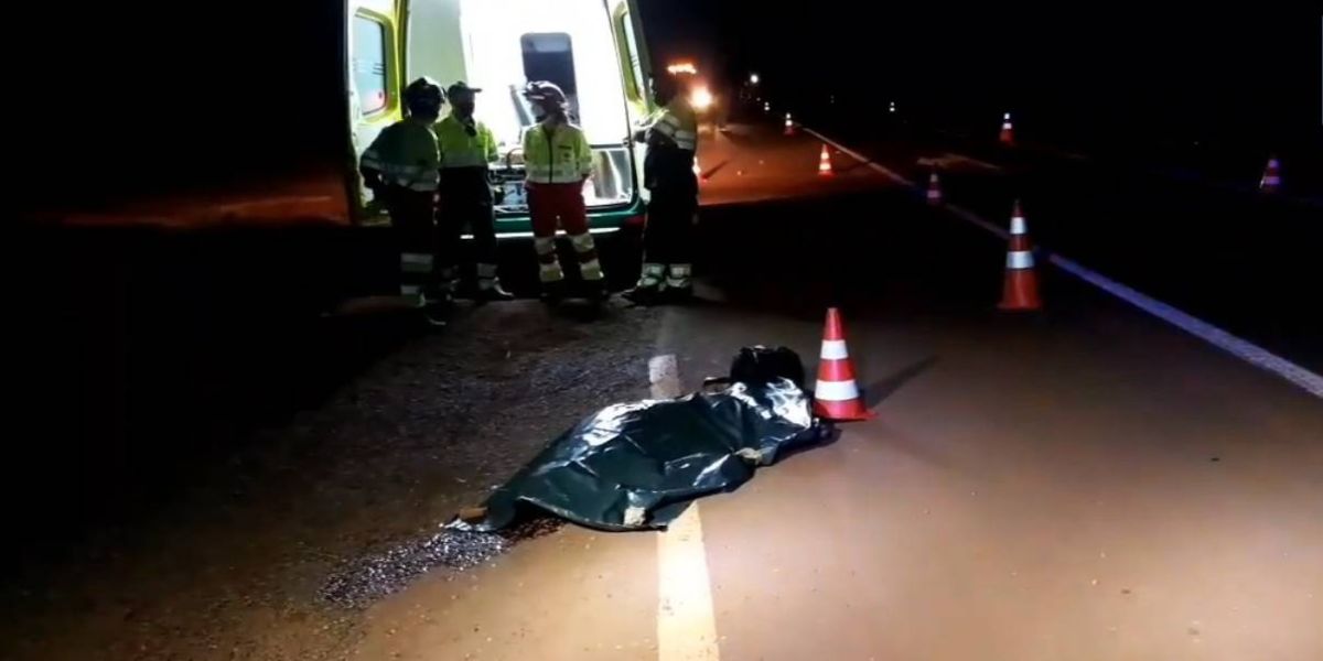 Homem de 62 anos morre após ser atropelado na BR-277 em em Santa Tereza do Oeste