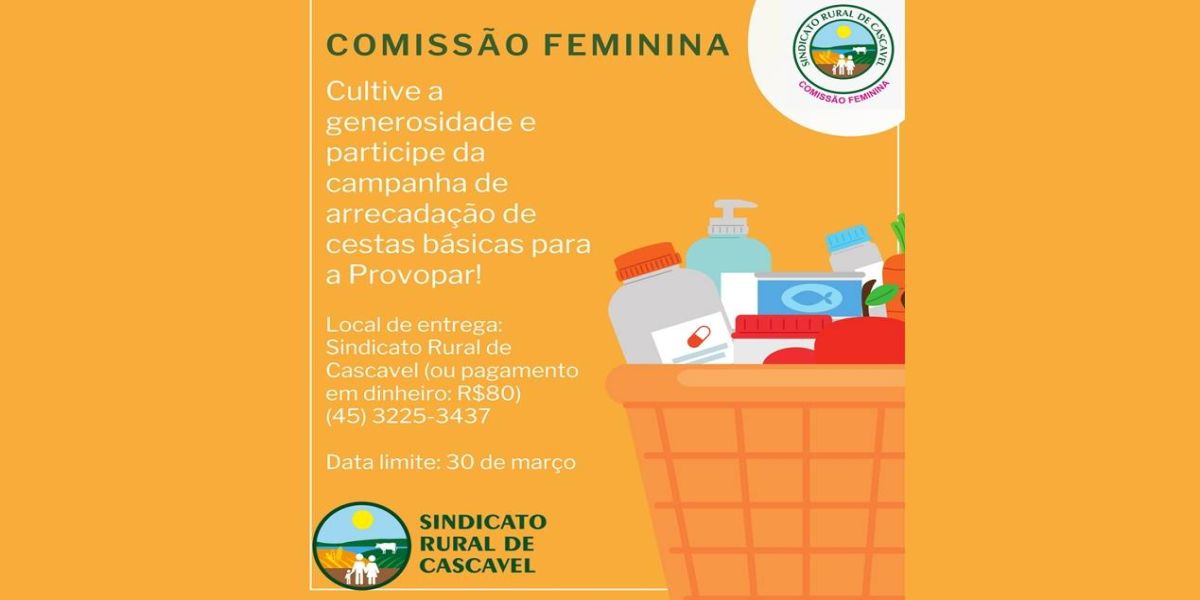 Produtoras rurais lançam campanha para arrecadar alimentos