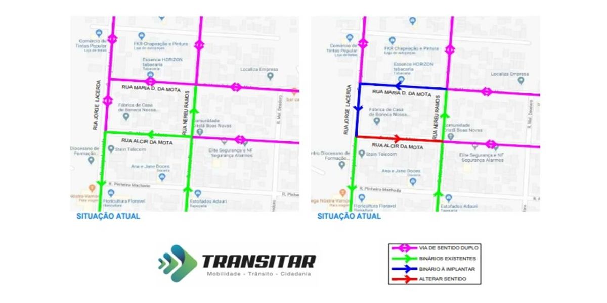 Transitar ampliará sentido único na Rua Jorge Lacerda