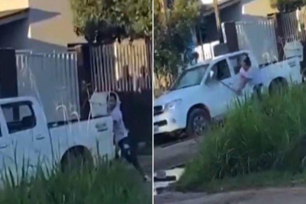 Imagem referente a notícia: Marido detona caminhonete que achava ser de amante da esposa
