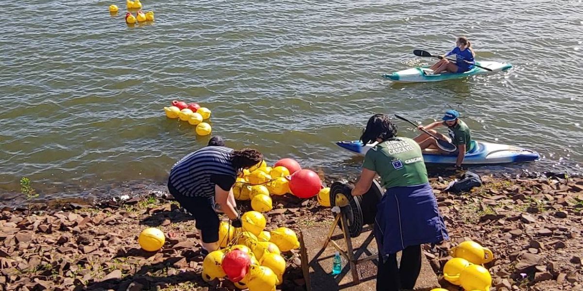 Prefeitura realiza manutenção nas raias do Lago Municipal para a seletiva Nacional de Canoagem