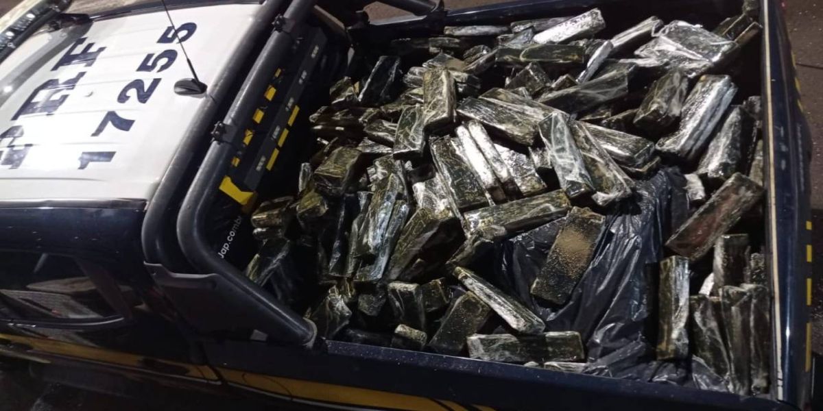 PRF prende pai e filho transportando quase meia tonelada de maconha no Paraná