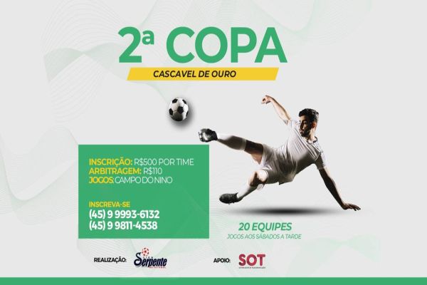 Já estão abertas as inscrições para a 2º Copa Cascavel de Ouro Futebol Suíço
