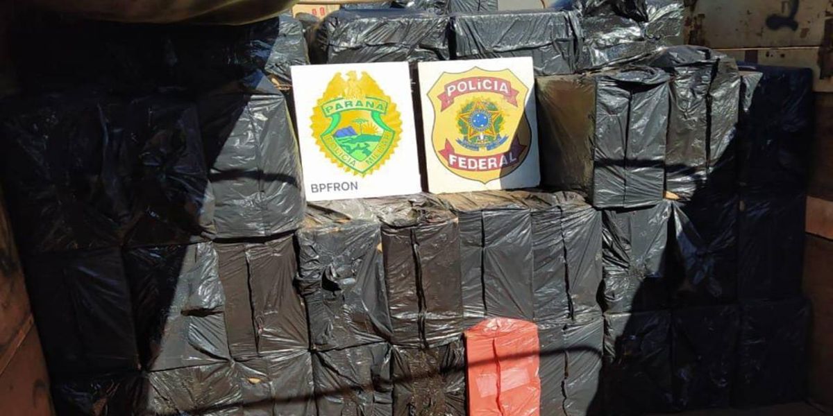 Polícia Federal e BPFRON apreendem caminhão com carregamento de contrabando avaliado em R$ 1,9