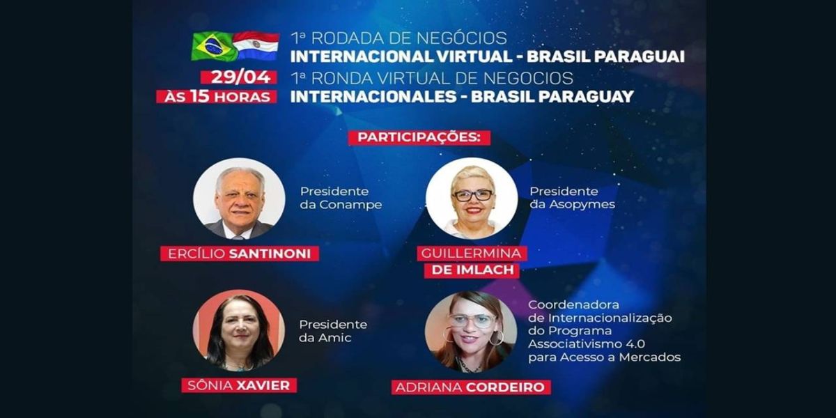 Rodada de negócios virtual reúne empresários do Brasil e do Paraguai