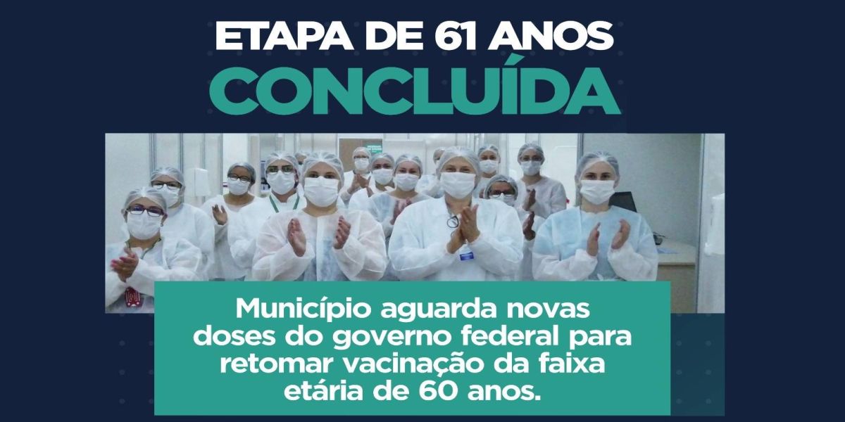 Cascavel espera chegada de novas doses para vacinar pessoas com 60 anos