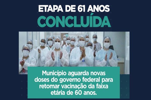 Cascavel espera chegada de novas doses para vacinar pessoas com 60 anos