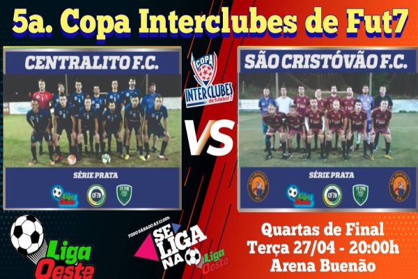 Centralito enfrenta São Cristóvão em busca de uma vaga na semifinal da 5ª Copa Interclubes Prata