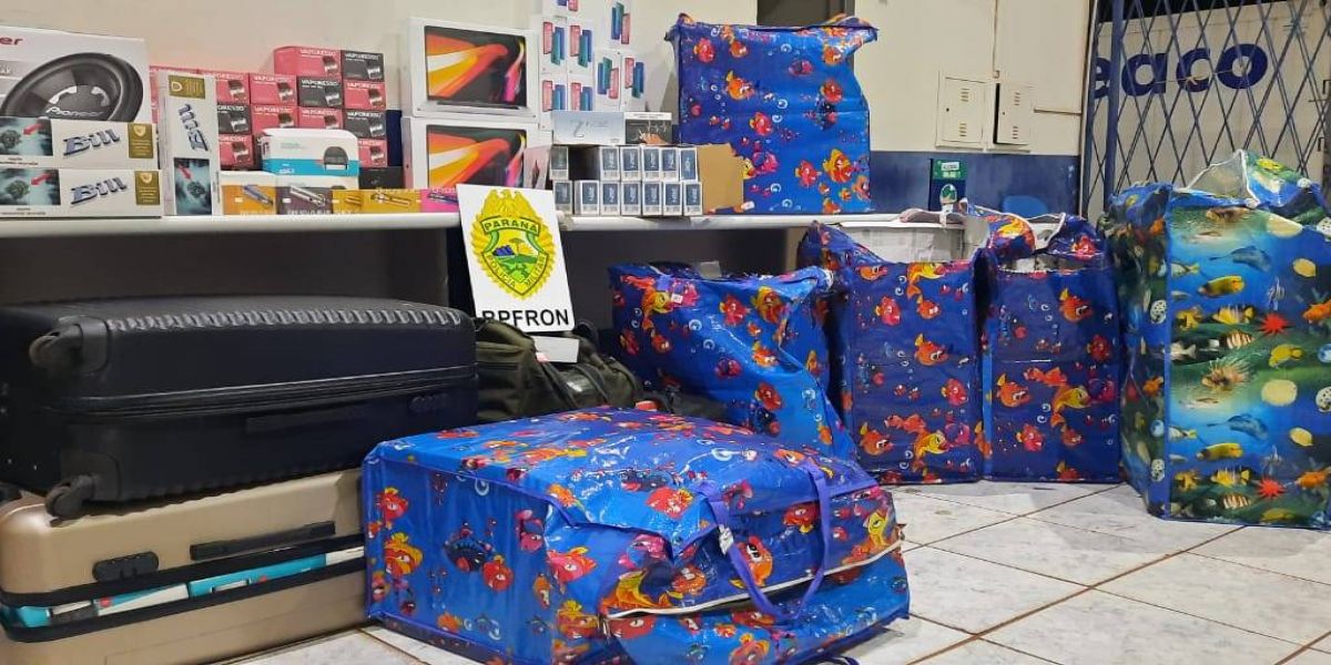 BPFRON apreende cigarros contrabandeados, camuflado em embalagens de outras produtos na BR-277