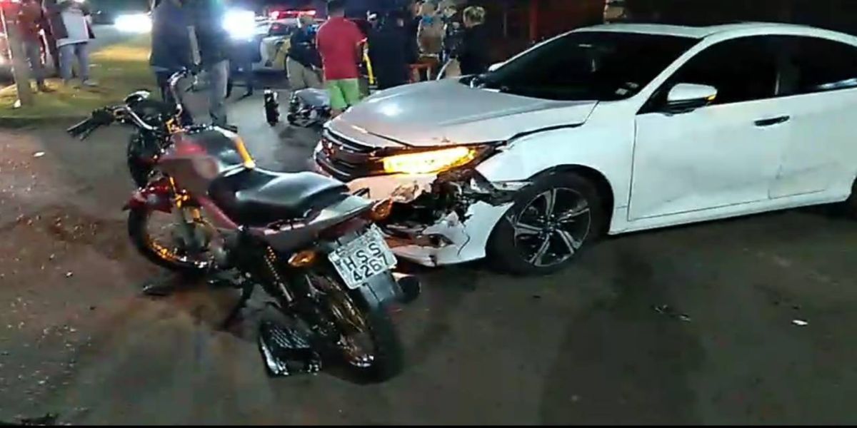Motociclista sofre traumatismo craniano após colisão de trânsito no Bairro São Cristóvão