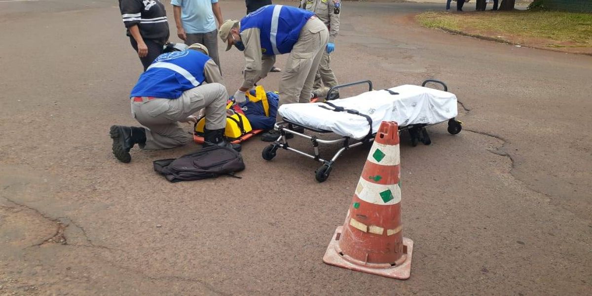 Homem fica ferido em queda de moto no Bairro Cascavel Velho