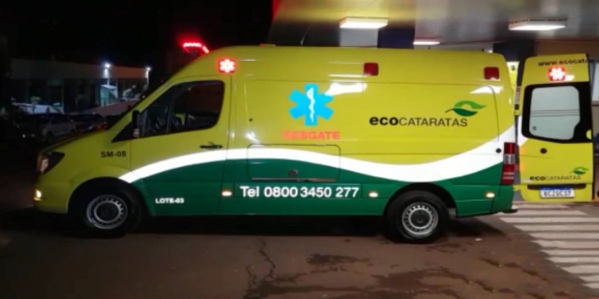 Idoso é atropelado por motocicleta na BR-277, nas proximidades do Trevo do Guarujá