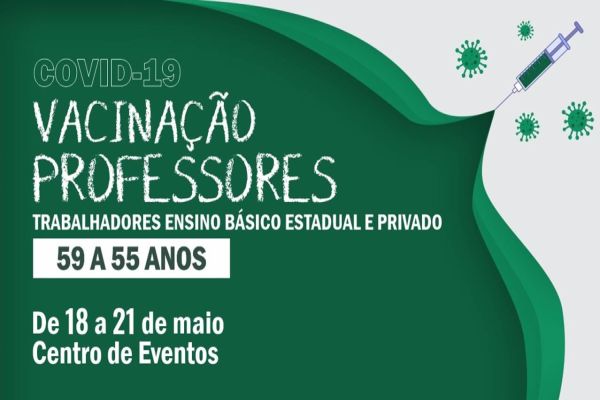 Cascavel inicia na próxima terça-feira (18), a vacinação aos professores de 55 a 59 anos
