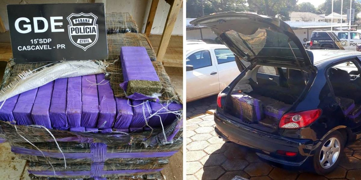 Homem é detido com 250 quilos de maconha dentro de automóvel na BR-467
