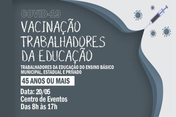 PMI dá sequência à vacinação de professores no Centro de Eventos