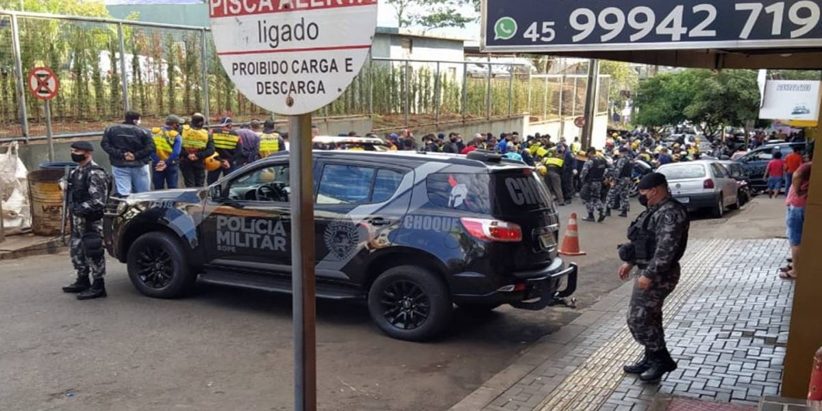 BOPE faz operação na Ponte da Amizade após ameaças de mototaxistas contra agentes da Receita Federal
