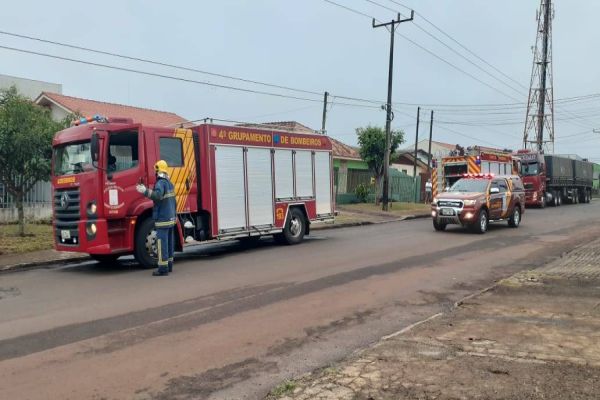 Imagem referente a notícia: Fogo em churrasqueira preocupa vizinhos e mobiliza Corpo de Bombeiros