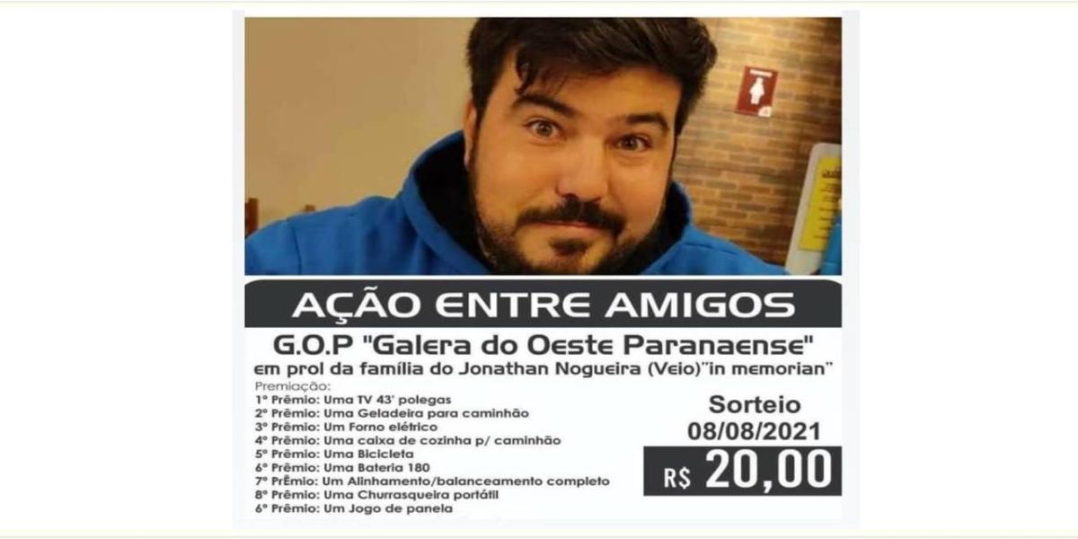 Vamos ajudar: Família do caminhoneiro Jonathan Nogueira pede ajuda após acidente fatal na PR-317
