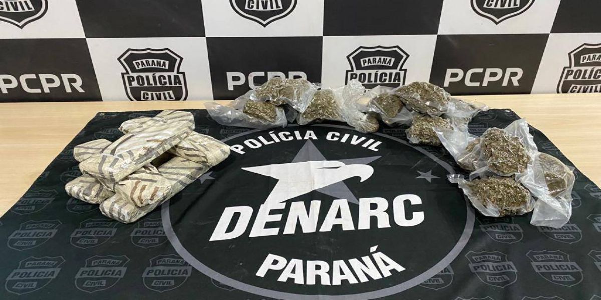 Denarc Cascavel apreende adolescente de 16 anos com 3,6 quilos de maconha