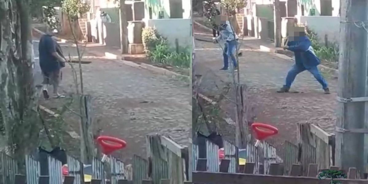 Clevelândia: Briga entre vizinhos viraliza no Whatsapp e por sorte não teve feridos graves