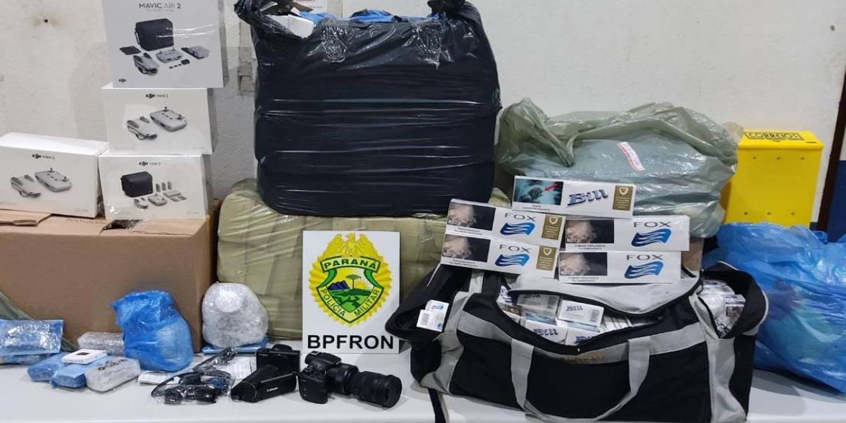 BPFRON apreende contrabando e maconha em ônibus durante Operação Hórus