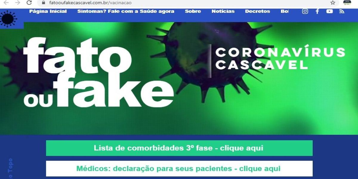 Cascavel é destaque em transparência da vacina contra a Covid-19 em avaliação do Tribunal de Contas