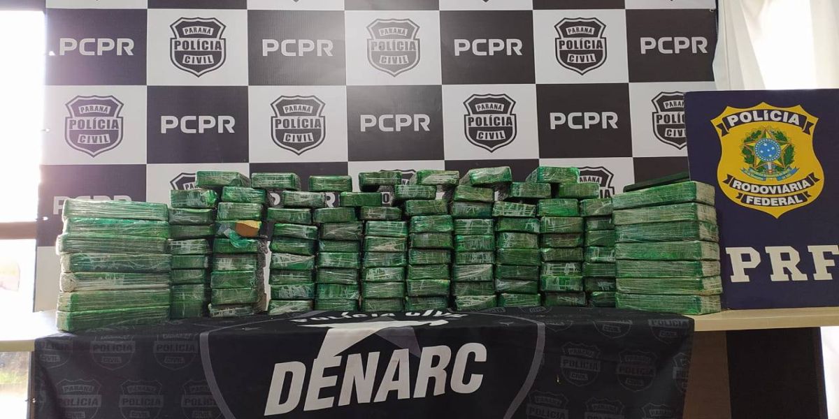 Denarc Cascavel apreende 103 quilos de pasta base de cocaína na BR-369