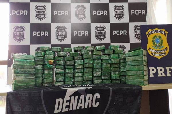 Denarc Cascavel apreende 103 quilos de pasta base de cocaína na BR-369