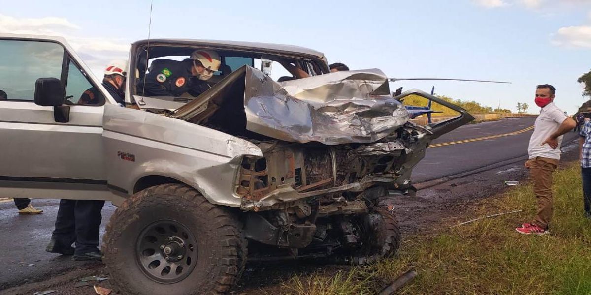 Aeromédico do Consamu é mobilizado para grave acidente de trânsito na BR-163