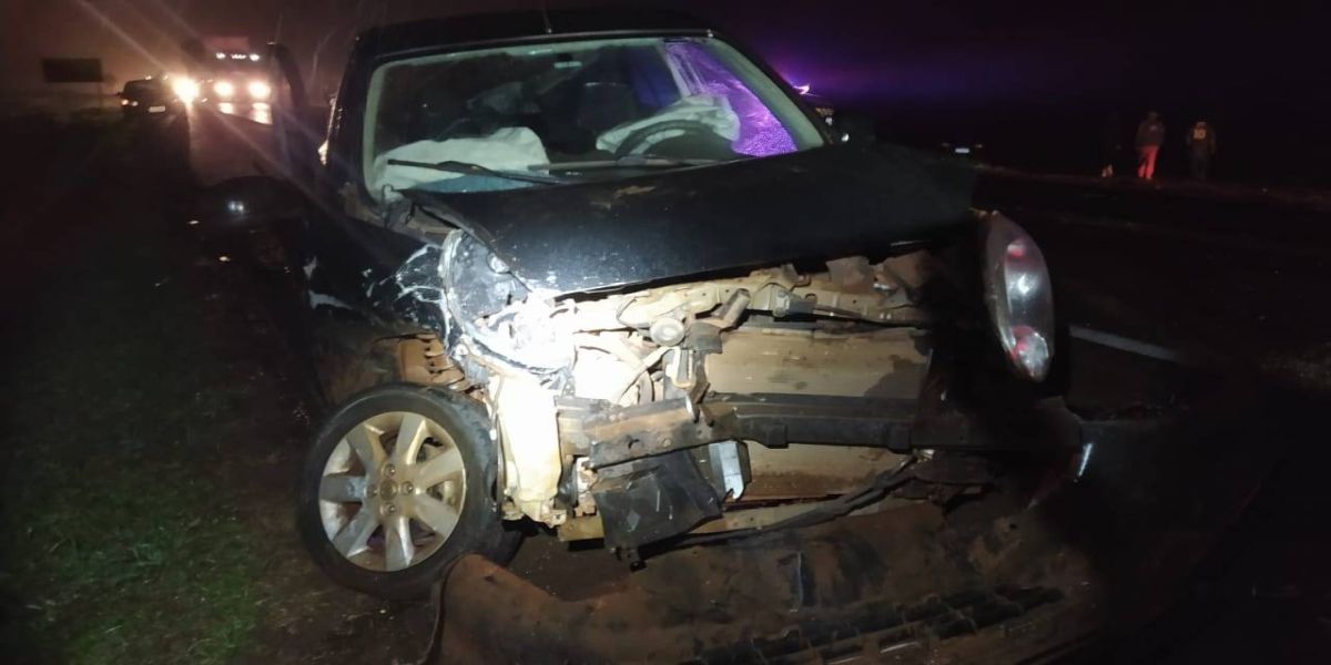 Homem fica ferido após colisão frontal na BR-277 em Cascavel