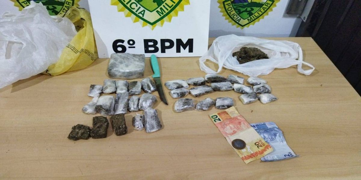 Jovem é detido por tráfico de drogas no Bairro Tropical