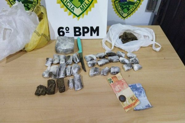 Jovem é detido por tráfico de drogas no Bairro Tropical