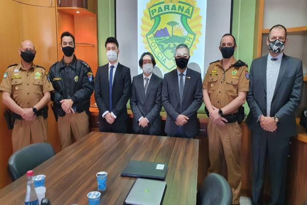 Coronel Lee Abe recebe comitiva Japonesa para apresentar tecnologia única para a Segurança Pública