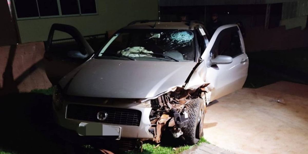 Colisão frontal entre Fiesta e Strada é registrada na Rua Girasol em Corbélia