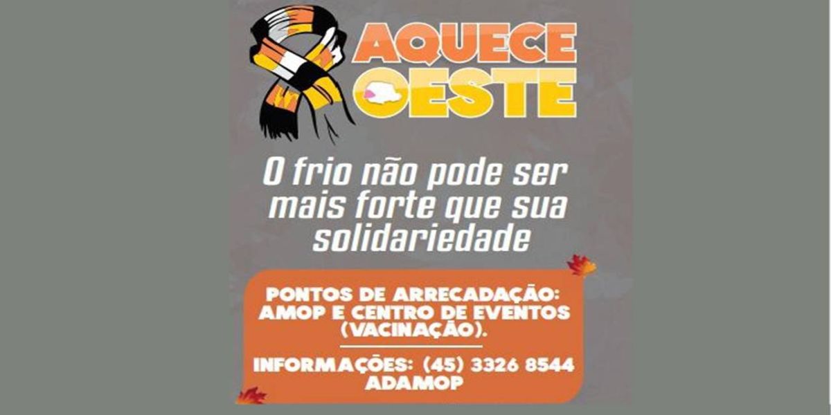 Consamu apoia campanha Aquece Oeste; saiba como doar