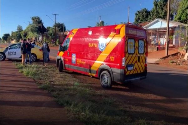 Imagem referente a notícia: Homem fica ferido após ser atropelado no Bairro Interlagos em Cascavel