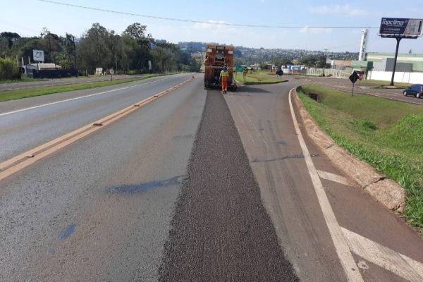 Ecocataratas realiza obras no perímetro urbano da BR-277, em Cascavel