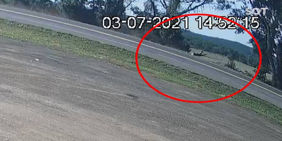Câmera de segurança registra grave acidente que vitimou motociclista BR-277 em Ibema