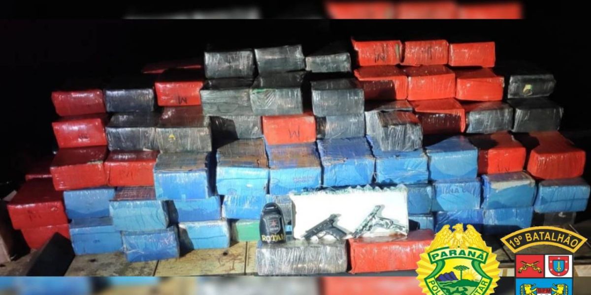 Mais de 2,5 toneladas de maconha são apreendidas pela Polícia Militar em Assis Chateaubriand