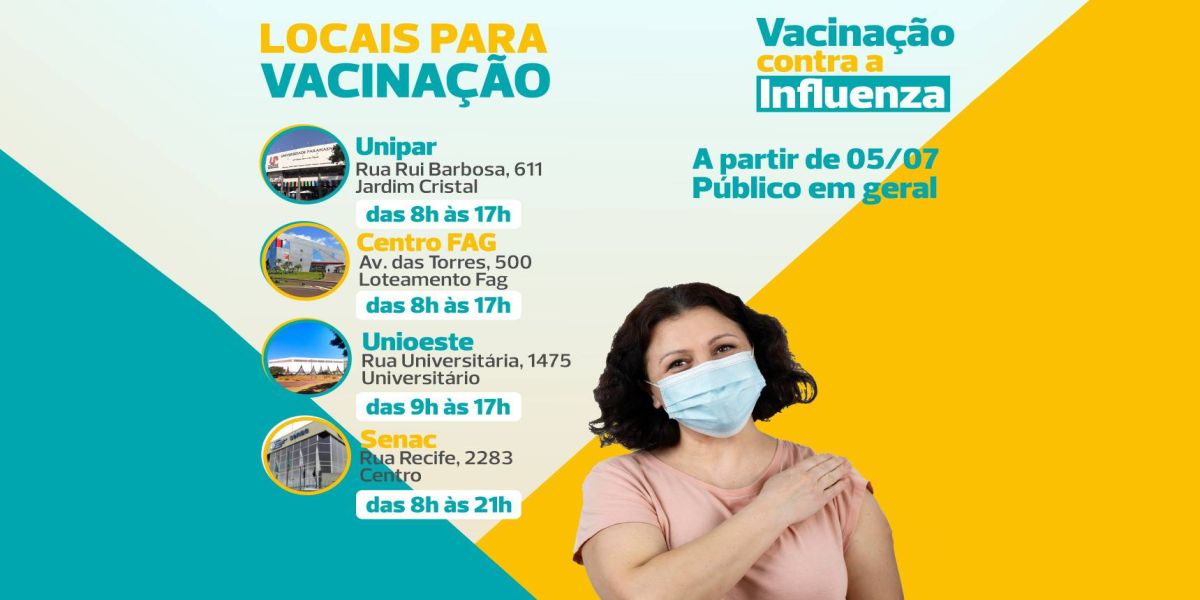 Confira onde vacinar contra a gripe em Cascavel