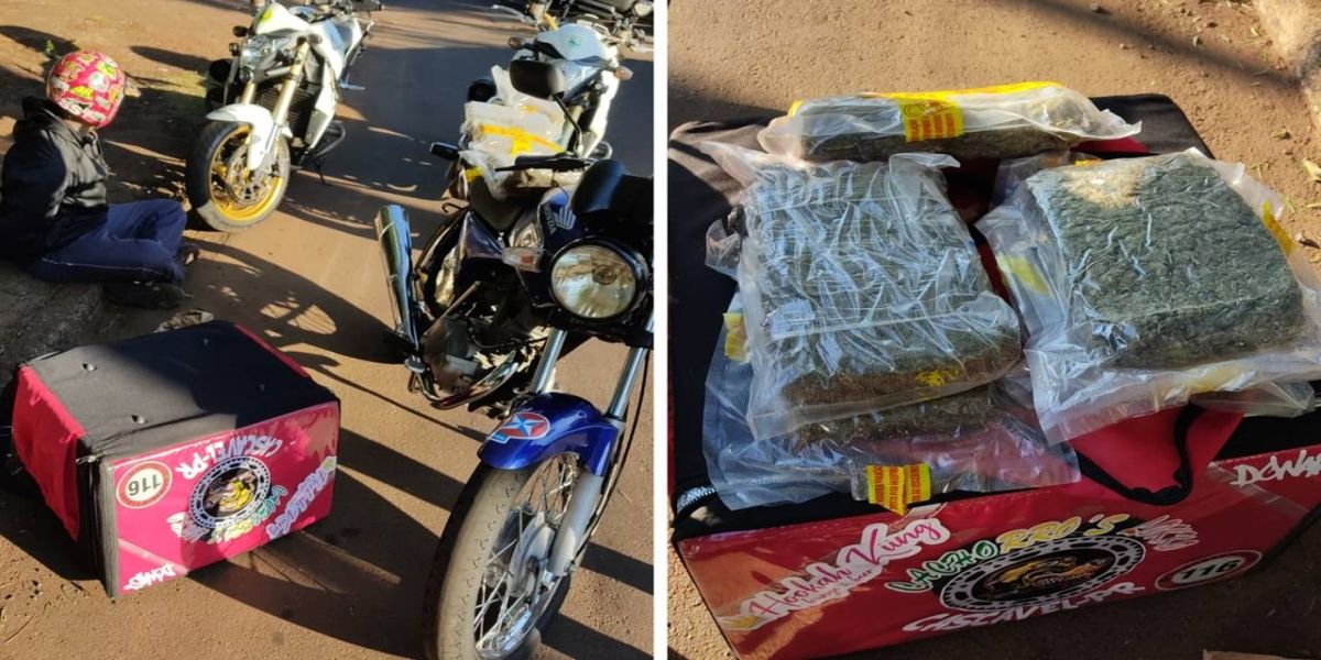 Disk Maconha: Policia Militar detém entregador com cinco fardos de maconha no Bairro Neva
