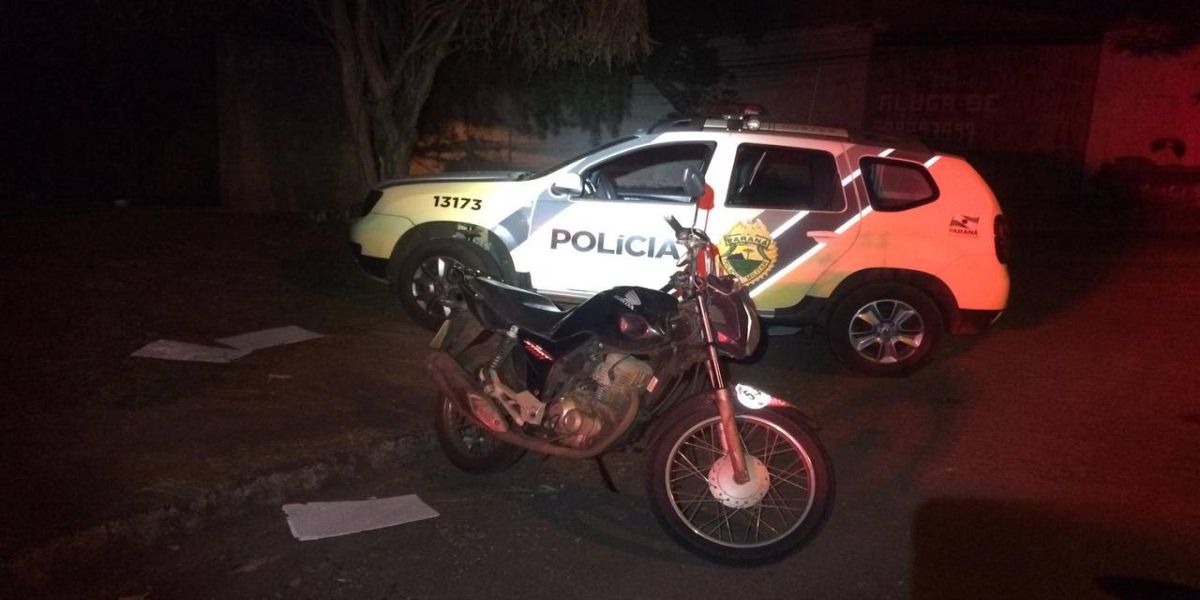 PM recupera motocicleta furtada minutos após o crime no Bairro Cancelli