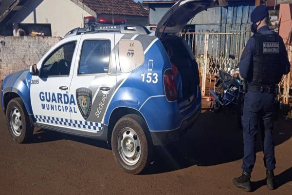 Guarda Municipal recupera motocicleta furtada no Loteamento São Francisco em Cascavel