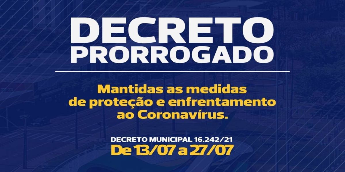 Covid-19: Decreto de combate ao coronavírus é prorrogado em Cascavel