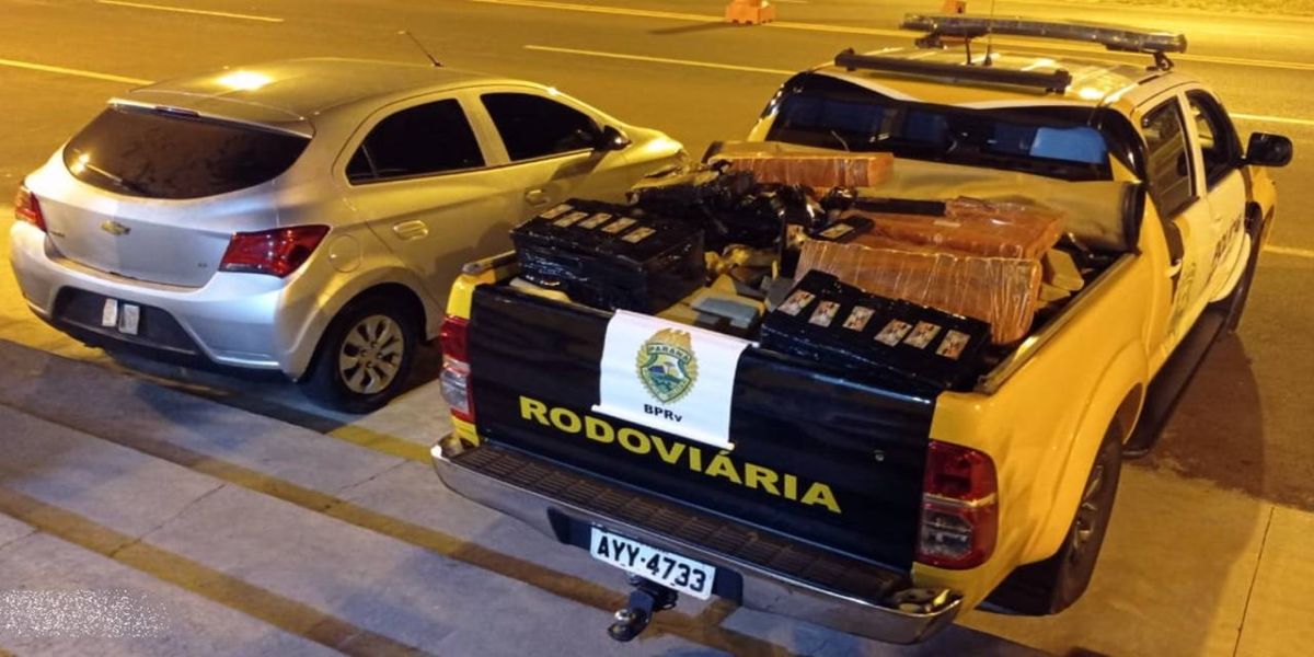 Adolescente de 17 anos é detido com veiculo roubado com cerca de meia tonelada de maconha na PRc-272