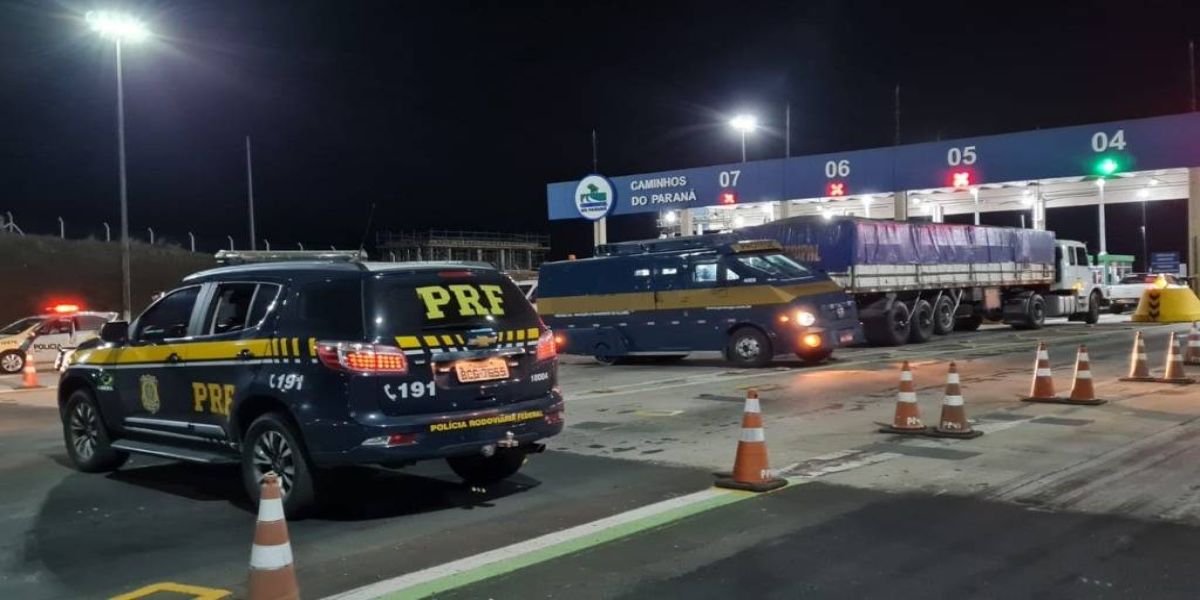 Tentativa de roubo a Carro Forte mobiliza varias equipes policiais no pedágio da BR-277