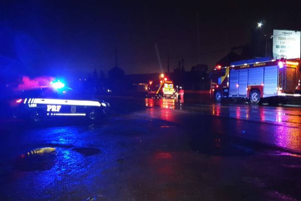 Motociclista fica ferido após sofrer queda de moto na BR-369 em Cascavel