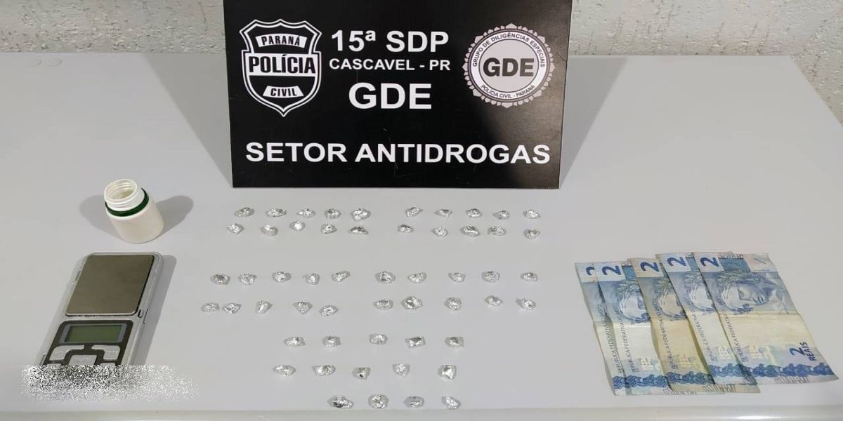 GDE Cascavel apreende dois indivíduos por tráfico de drogas no Bairro Santa Cruz