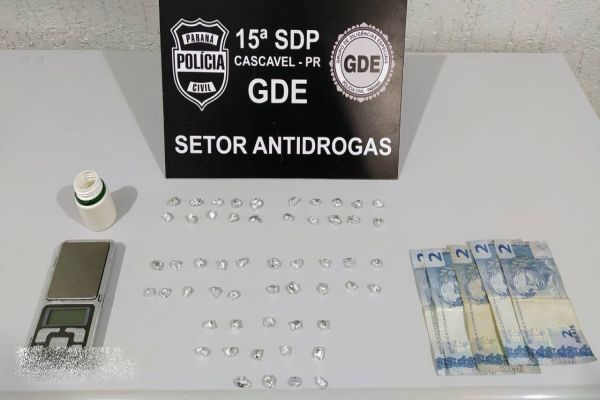 GDE Cascavel apreende dois indivíduos por tráfico de drogas no Bairro Santa Cruz