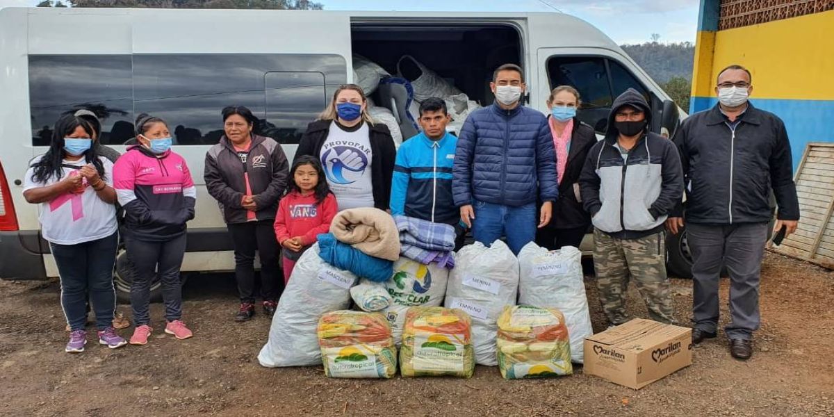 Assistência Social e Provopar fazem doações à comunidade indígena